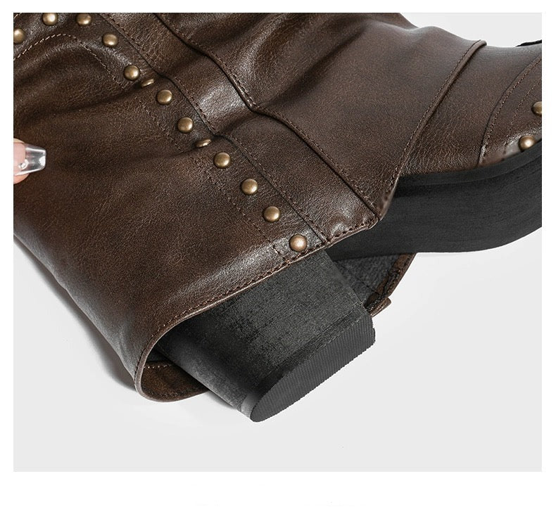 Rivet Vintage Cowboy Boots [H675]