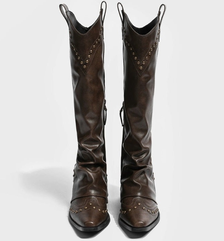 Rivet Vintage Cowboy Boots [H675]