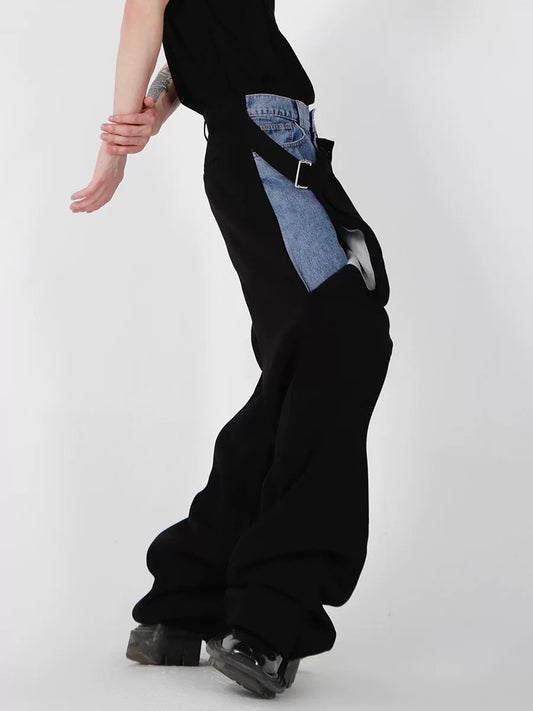 UNISEX Layered Drape Design Denim Pants | ARGUE CULTURE Collection [H113]