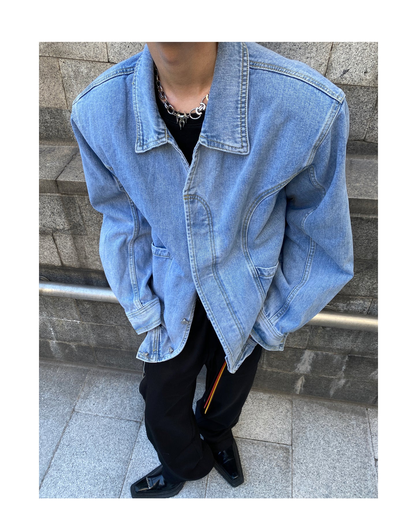 UNISEX Spring Pocket Jean Jacket | ARGUE CULTURE Collection [H034]