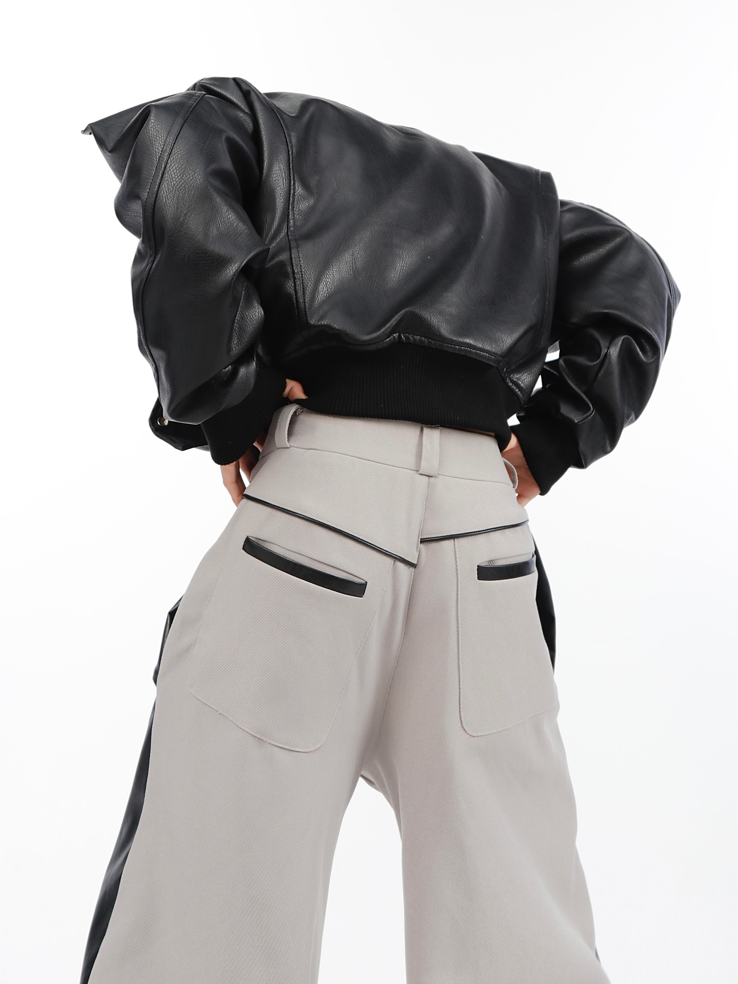 Half Leather Pants VEGAN LEATHER | ARGUE CULTURE Collection