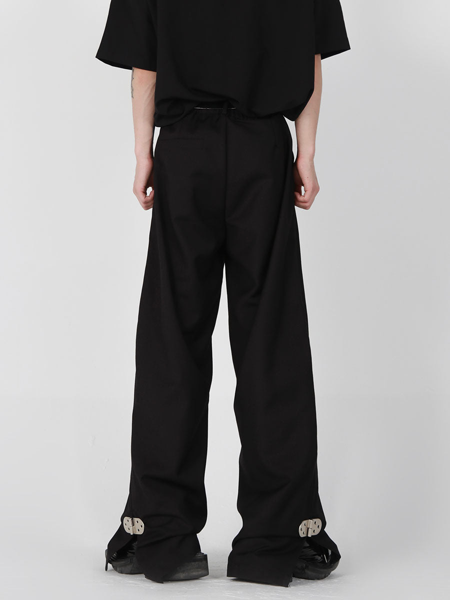 UNISEX Button Patch and Metal Buckle Design Pants | ARGUE CULTURE Collection [H175]