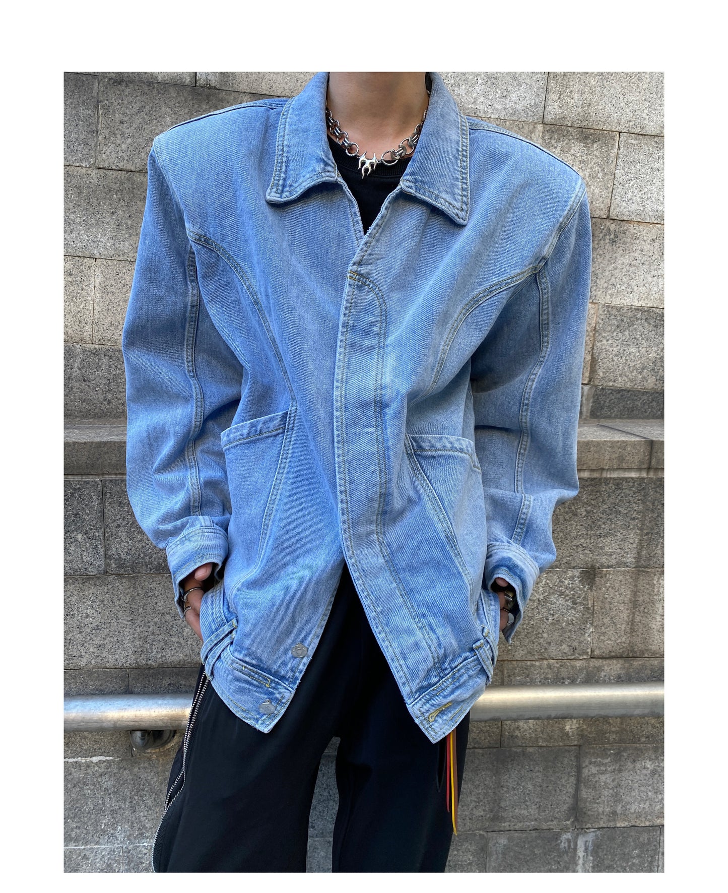 UNISEX Spring Pocket Jean Jacket | ARGUE CULTURE Collection [H034]