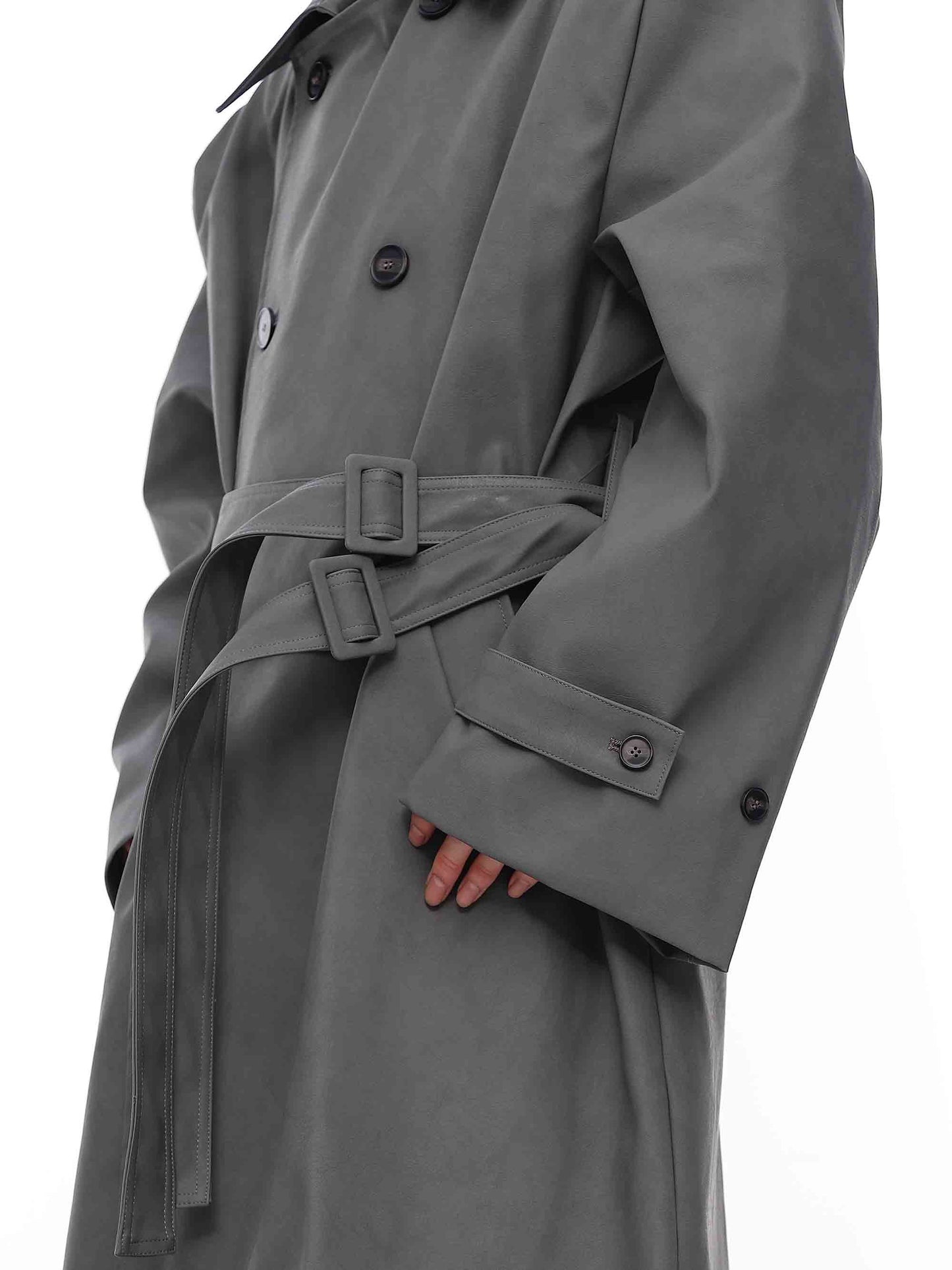 UNISEX Vegan Leather Long Coat | ARGUE CULTURE Collection [H019]