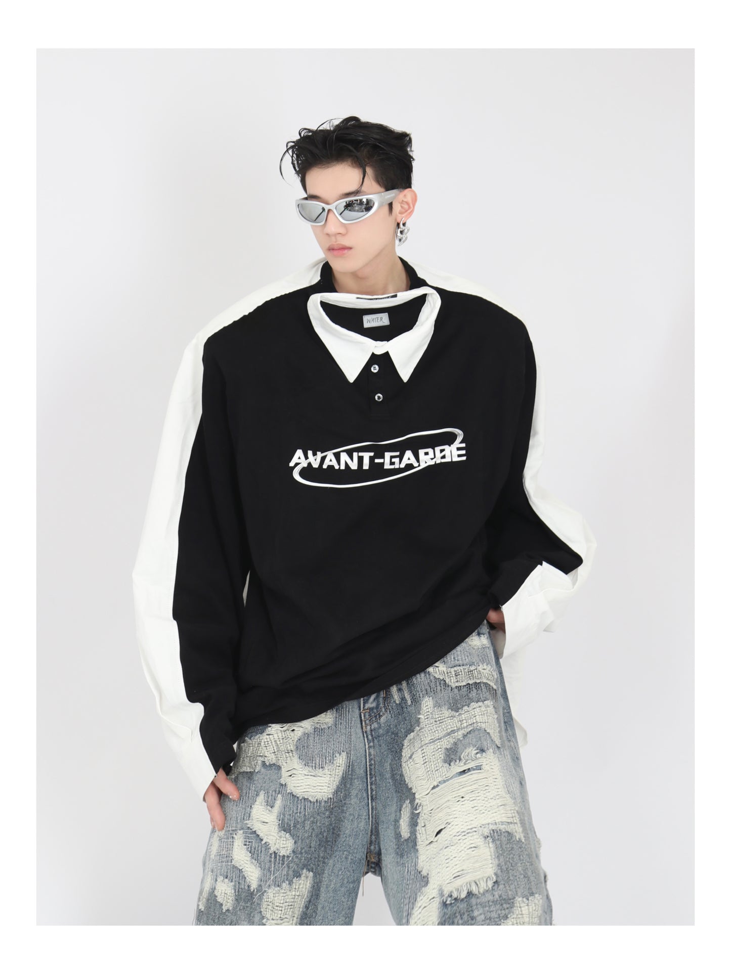 Avant Garde "Shirt on Shirt" Sweatshirt  | ARGUE CULTURE Collection | [H254]