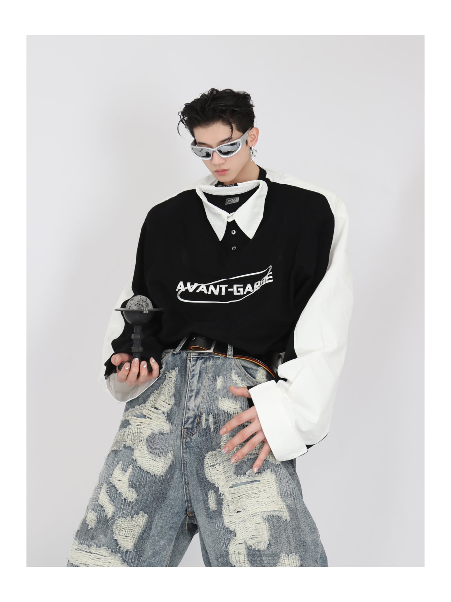 Avant Garde "Shirt on Shirt" Sweatshirt  | ARGUE CULTURE Collection | [H254]