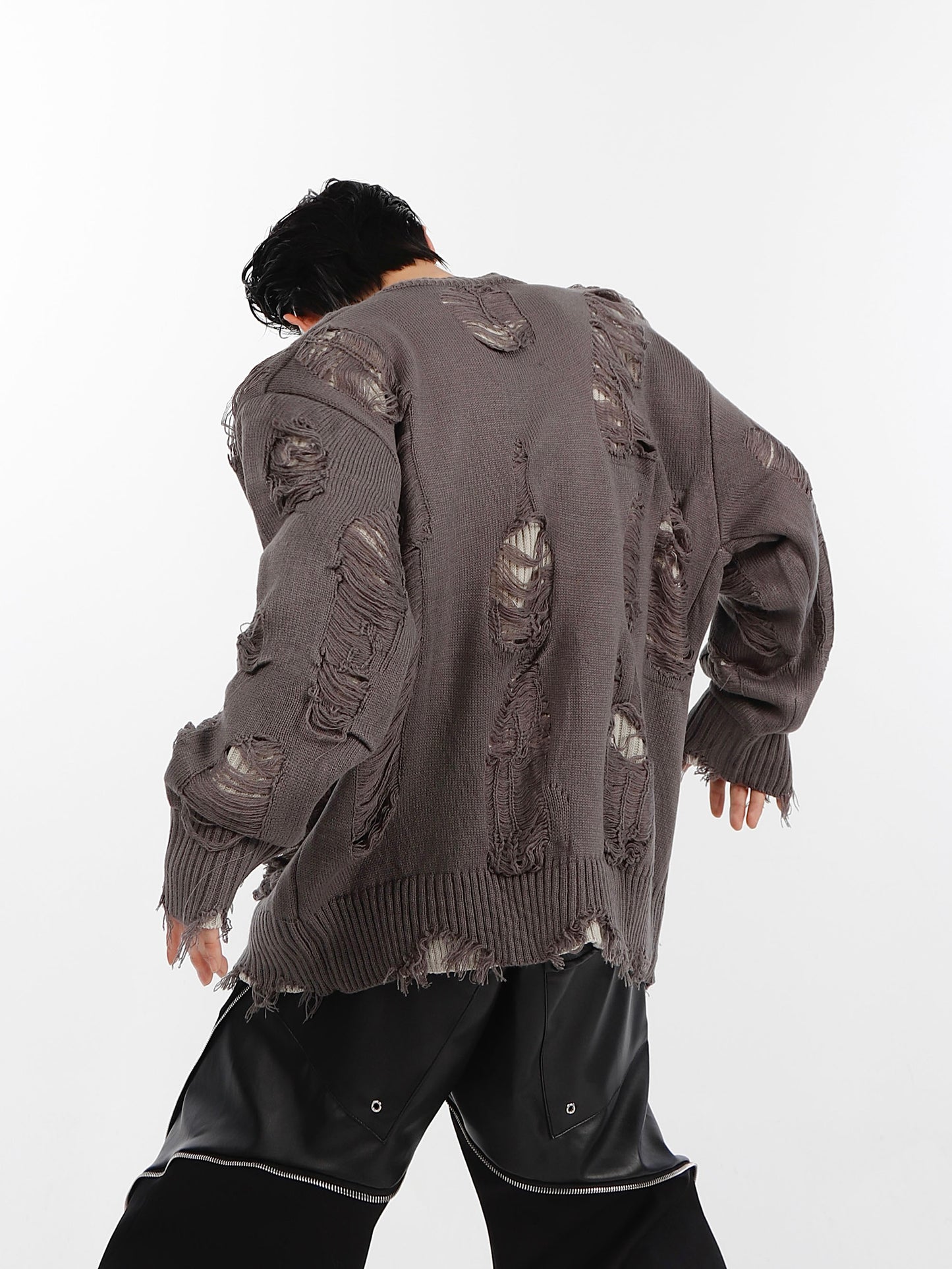 OVERSIZED  Ripped Hole Knitted Sweater | ARGUE CULTURE Collection | [H204]