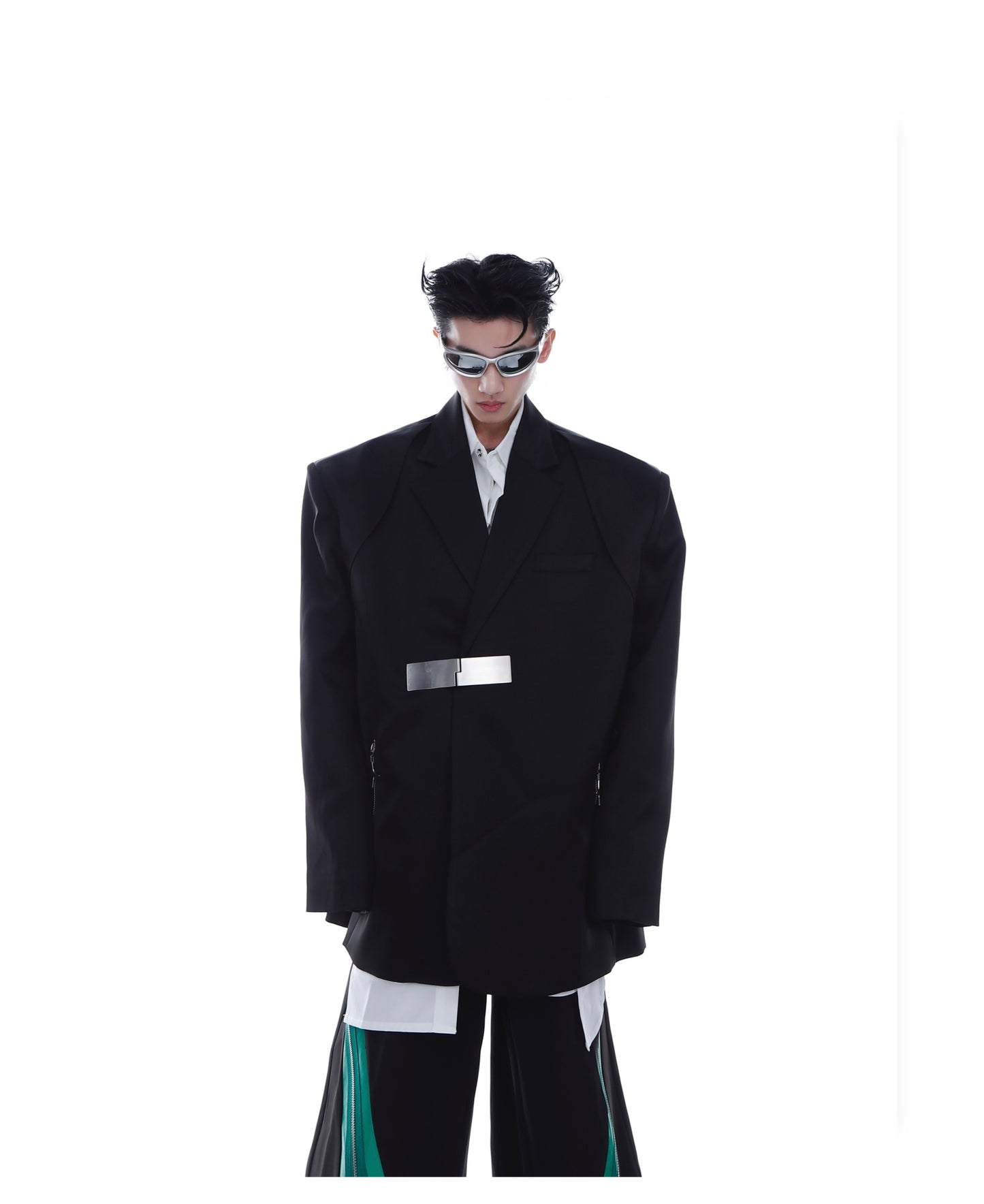 UNISEX Futuristic Metal Buckle Blazer (Suit) | ARGUE CULTURE Collection [H142]