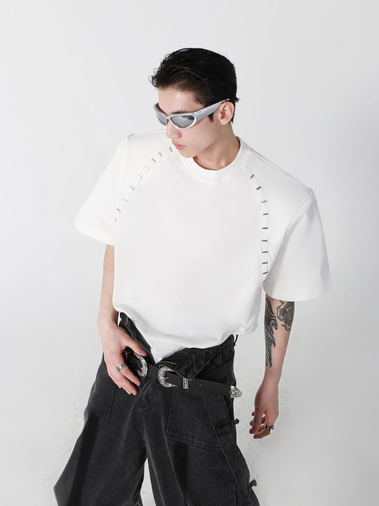 UNISEX Niche Metal Embellishment T-shirt | ARGUE CULTURE Collection [H073]