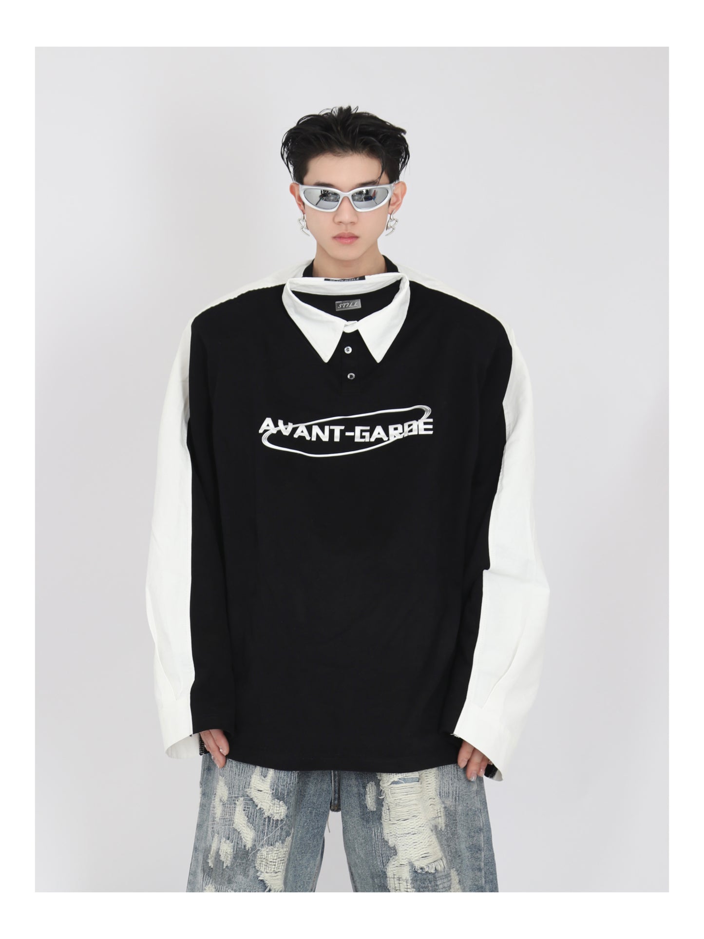 Avant Garde "Shirt on Shirt" Sweatshirt  | ARGUE CULTURE Collection | [H254]