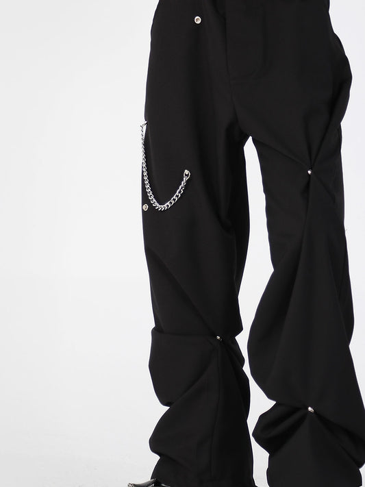 UNISEX Chain Avant Garde Button Pants | ARGUE CULTURE Collection [H171]