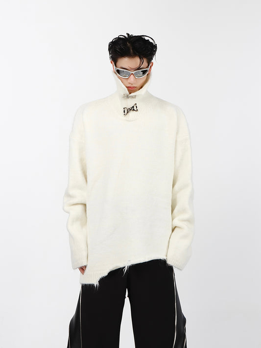 UNISEX Metal Buckle Turtle Neck Sweater | ARGUE CULTURE Collection [H097]