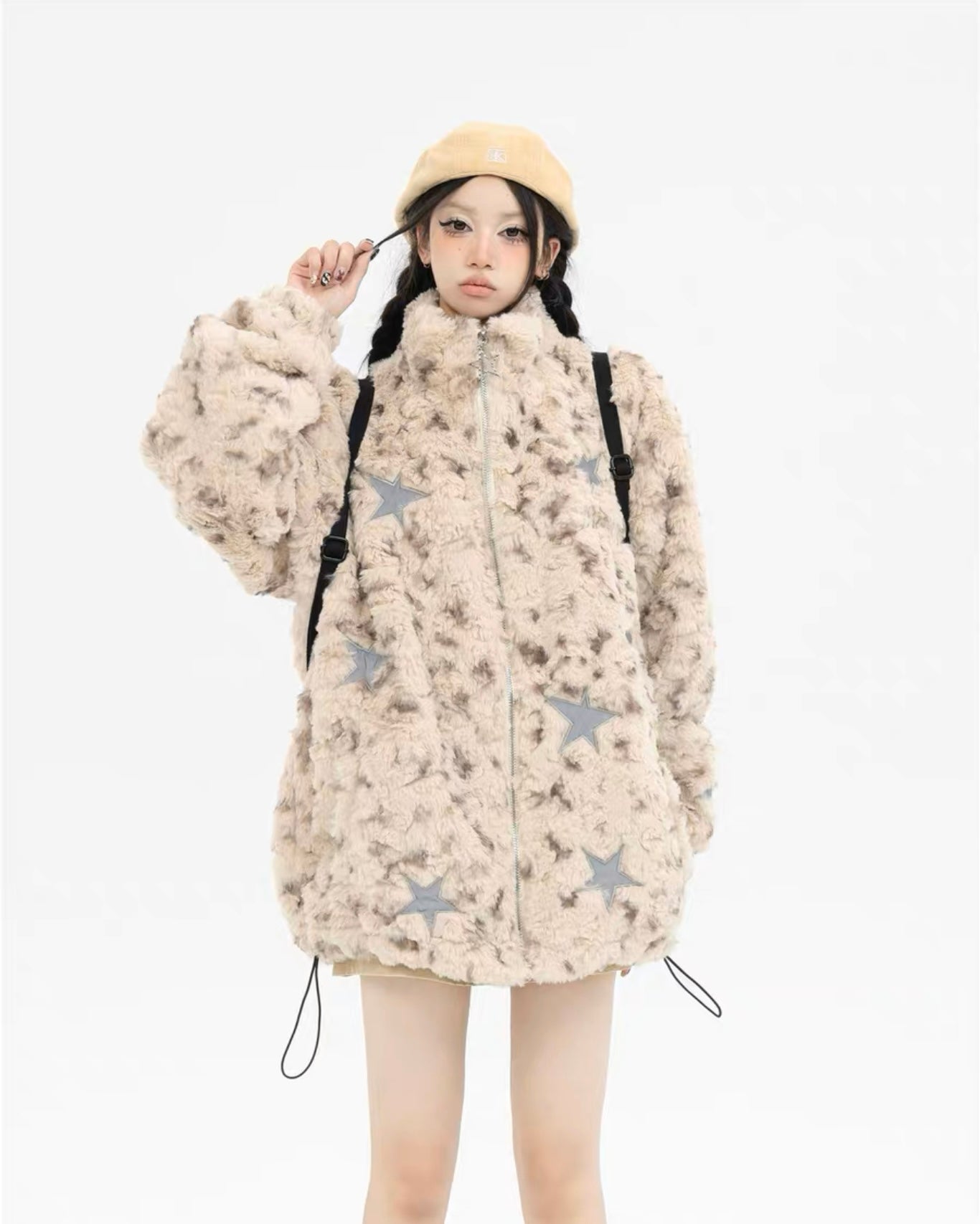 Acubi Fluffy Reflective Star Jacket | ZZHENL [H271]