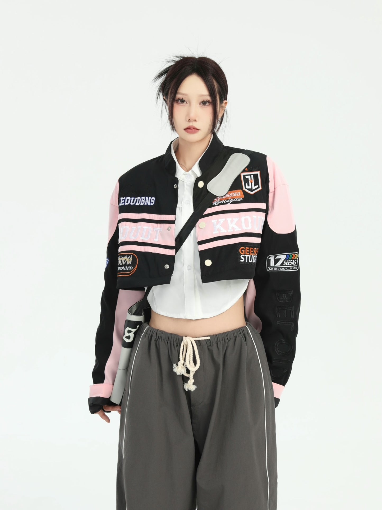 UNISEX Pink Racing Jacket, Pink Racing Skirt | ZZHENL [H274]