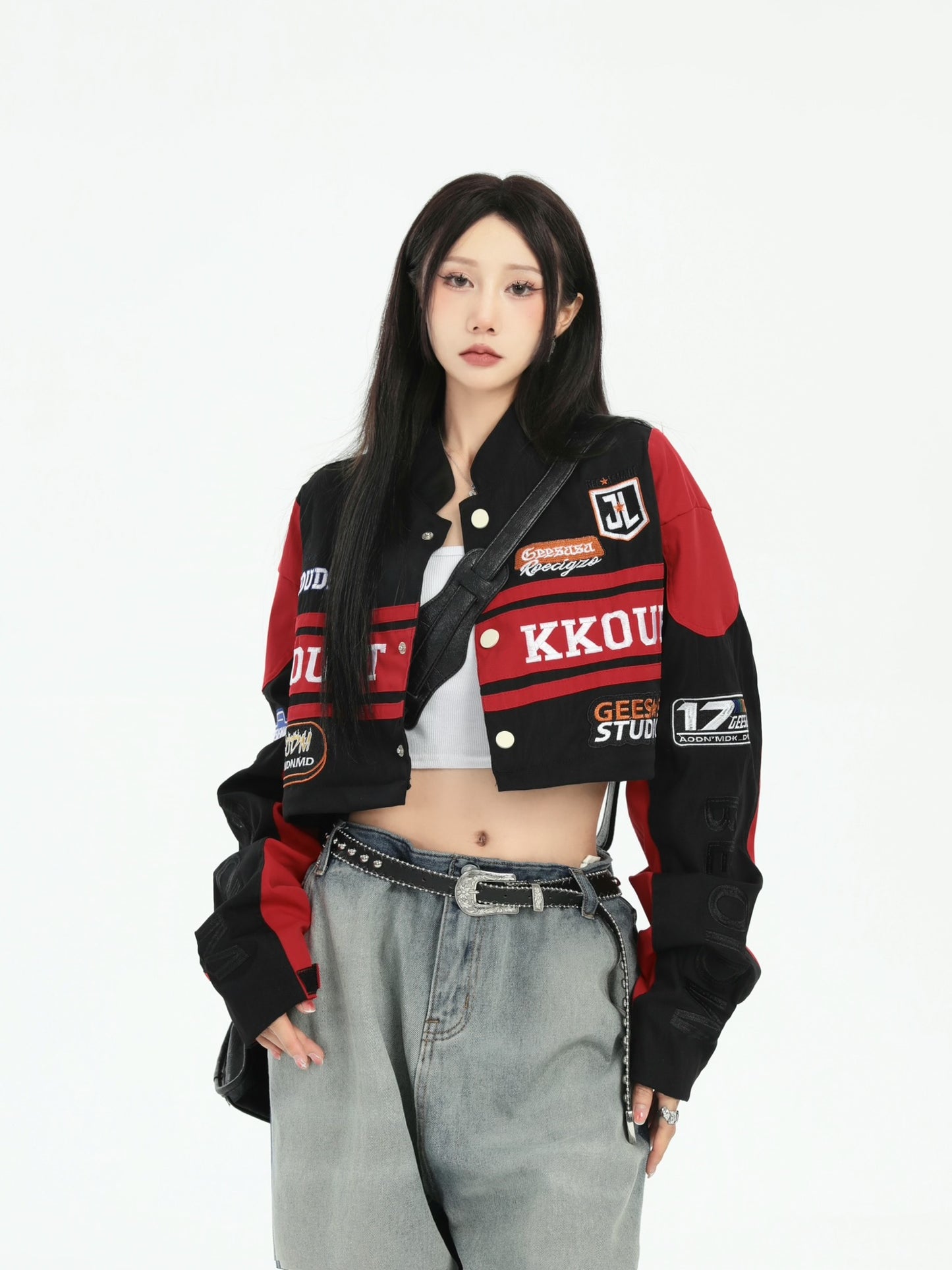 UNISEX Pink Racing Jacket, Pink Racing Skirt | ZZHENL [H274]