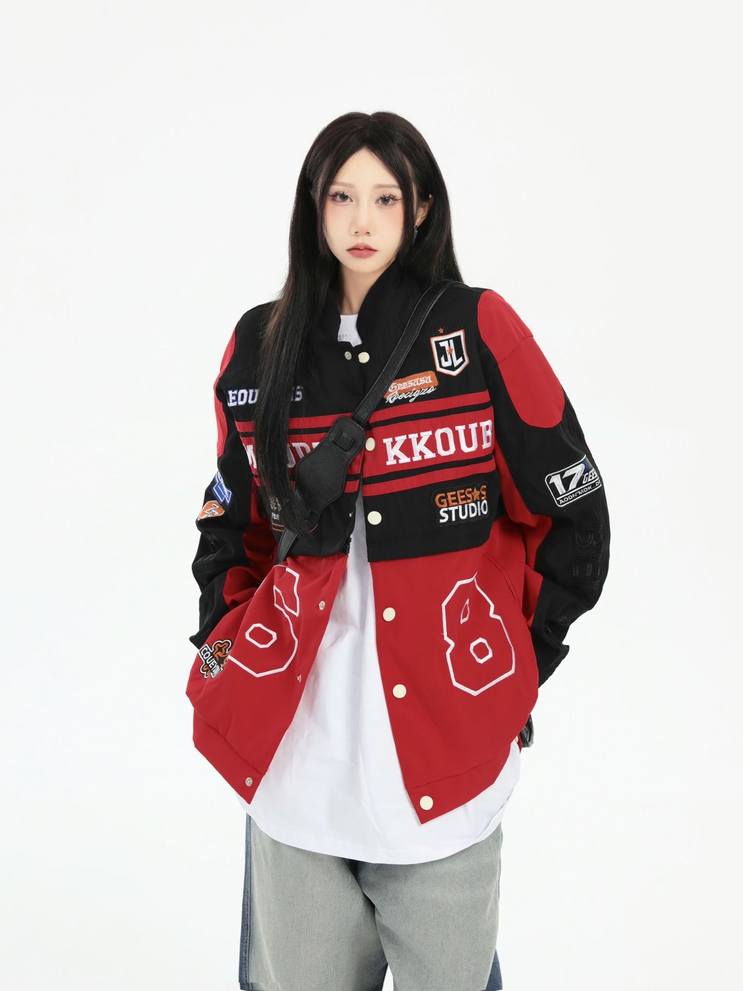 UNISEX Pink Racing Jacket, Pink Racing Skirt | ZZHENL [H274]