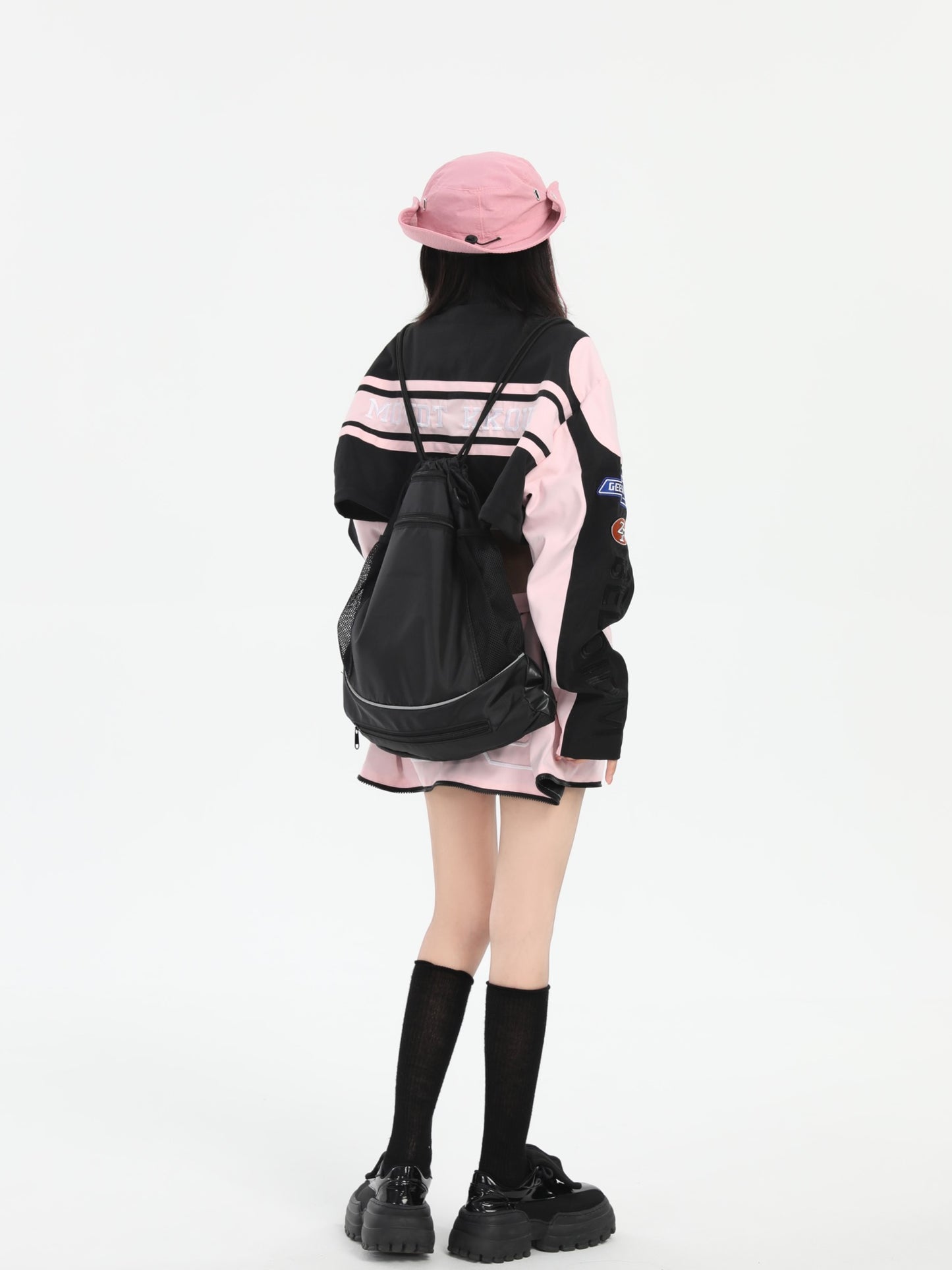 UNISEX Pink Racing Jacket, Pink Racing Skirt | ZZHENL [H274]