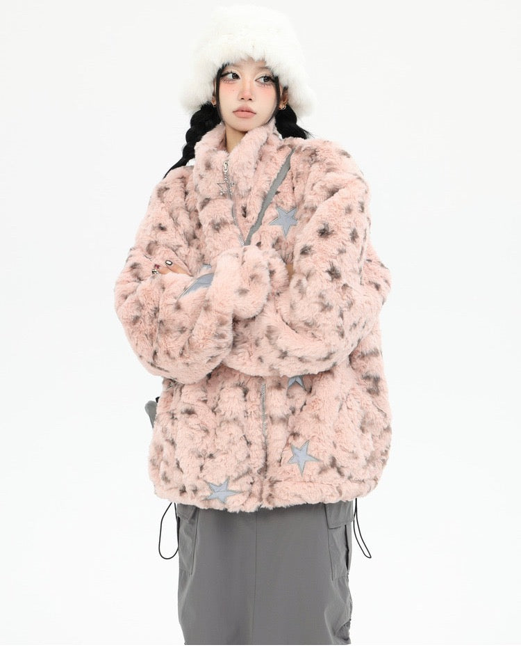 Acubi Fluffy Reflective Star Jacket | ZZHENL [H271]